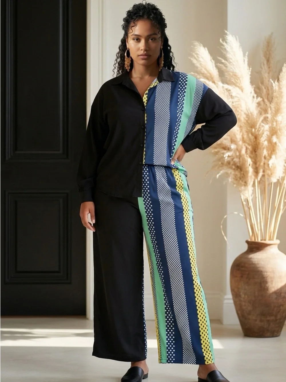 Beautiful Gently Used Two-Piece Blouse & Pants Set – Size 2XL